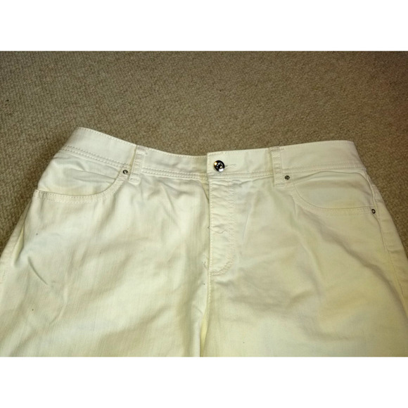 Womens Jeans-CHICO'S-FABULOUSLY SLIMMING-white stretch denim "Crop"-1.5 (10) - Picture 2 of 5